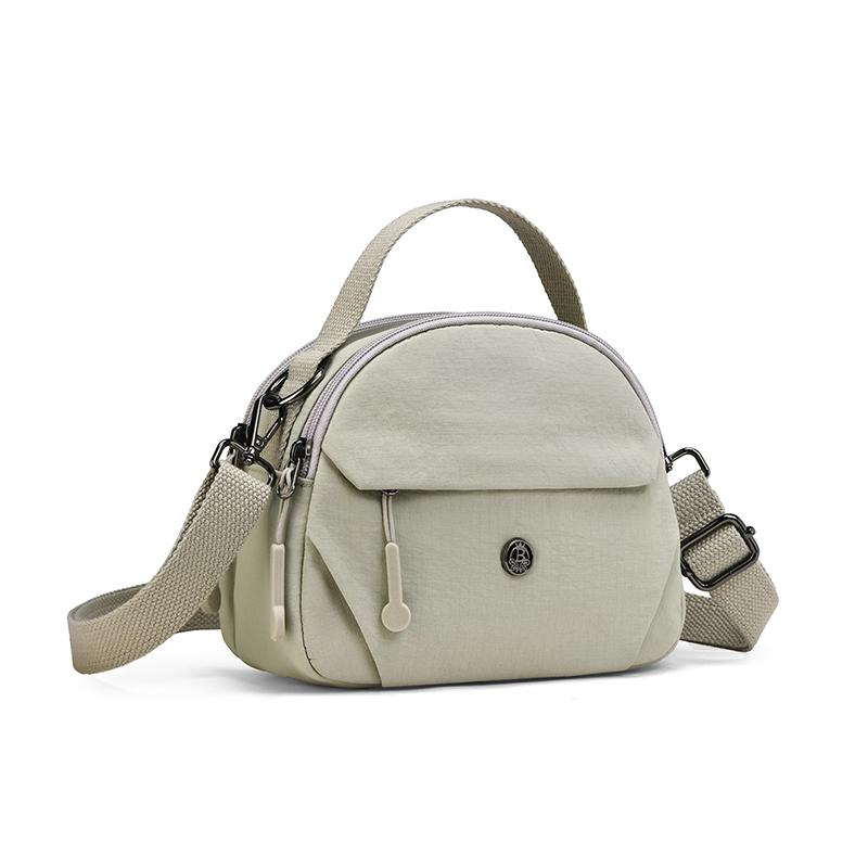 Women's Nylon Shoulder Bag Solid Color Portable Crossbody Bag