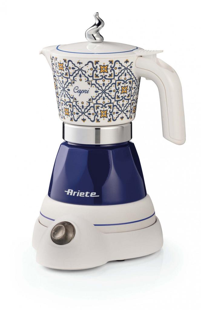 Ariete moka aroma capri electric moka pot 4 cups White/Blue