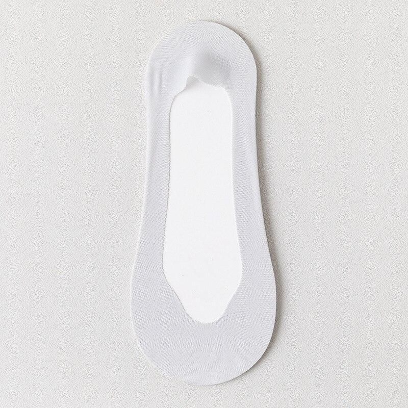 Summer Ultra-thin Breathable Sock Slippers Solid Color Ice Silk Low Cut Boat Socks Silicone Anti-slip Invisible No Show Socks