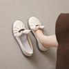 Fashion Low Heel Elegant With Bow Shoes for Women Office Slip-on Leather Casual Beau Today Chic Quick Delivery Young Popular Woman Flats