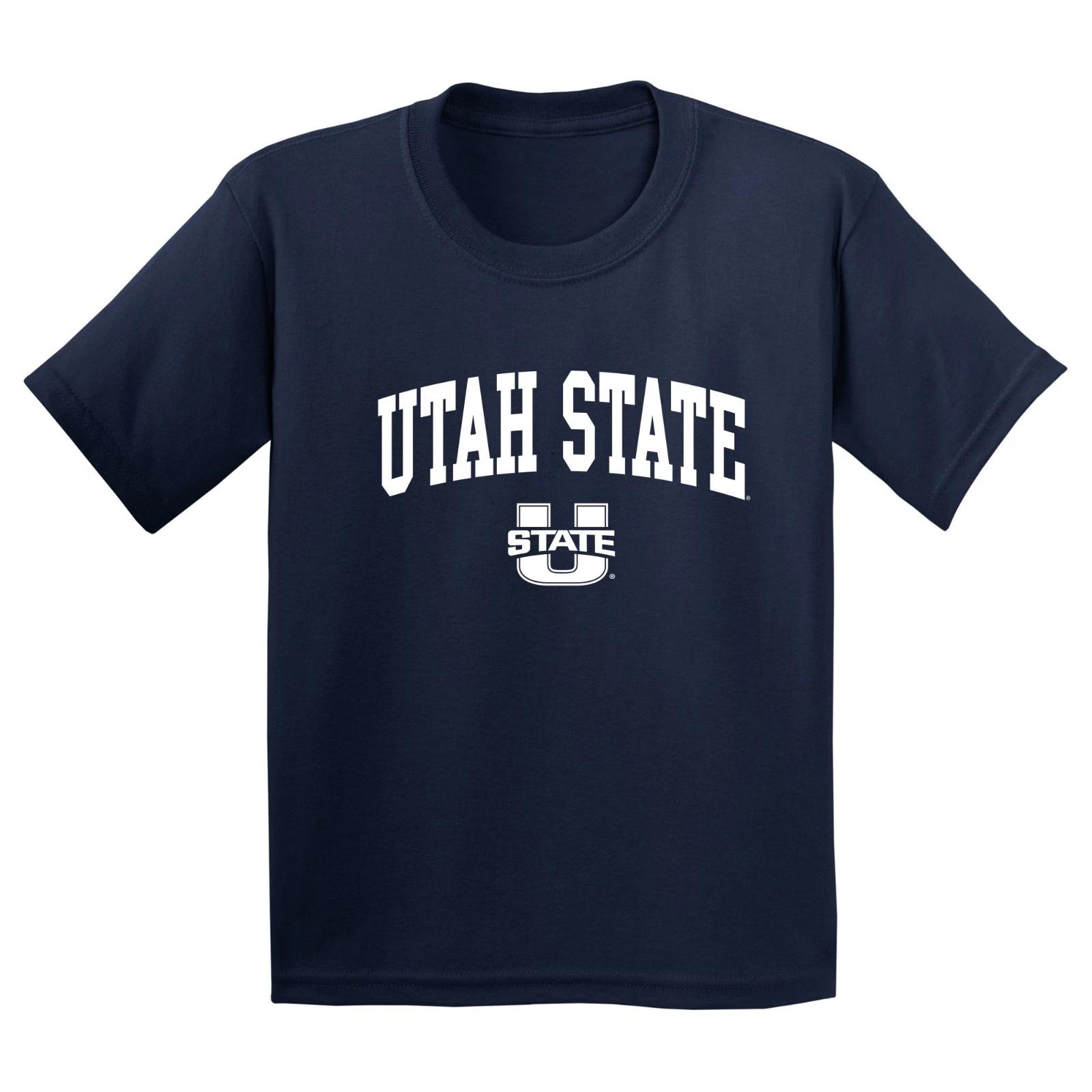 Utah State Aggies Arch Logo Youth T-Shirt - Navy XL