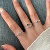 Colorful Stone Pull Chain Ring - Women's Fashionable, Trendy Statement Piece