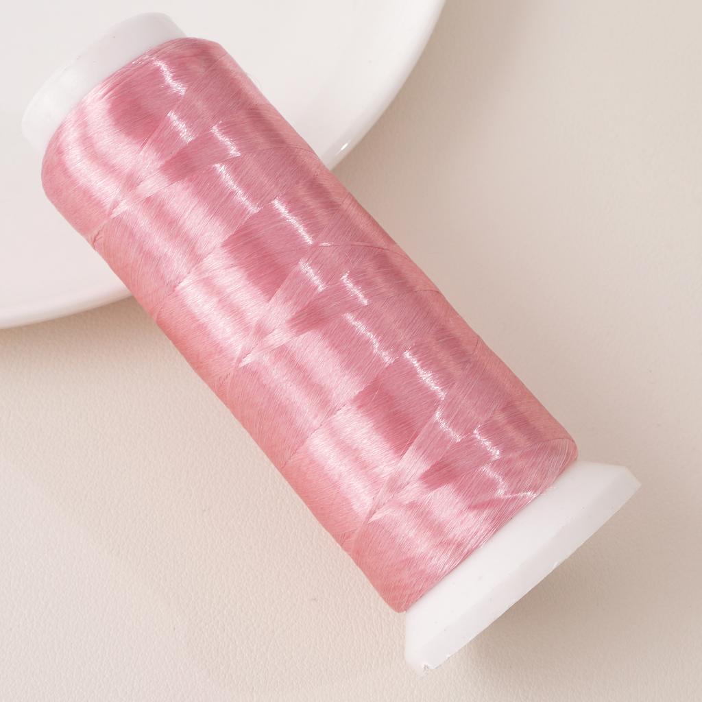Fil polyester sans nœuds, 1 200 mètres, fil floral enveloppé de velours, pour la fabrication de bracelets, colliers et bijoux