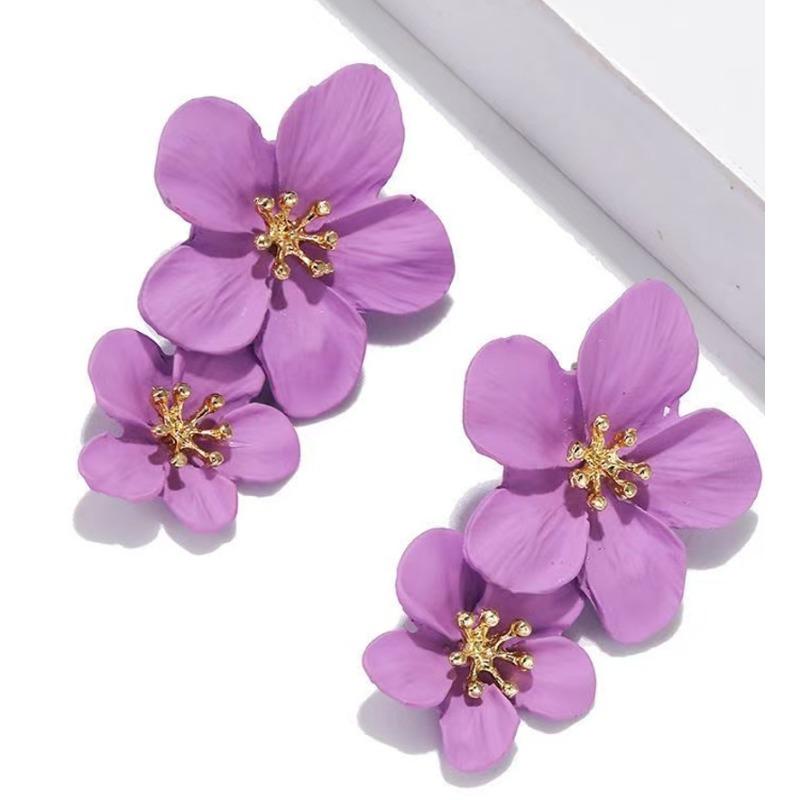 Women's Korean Earrings with Flowers