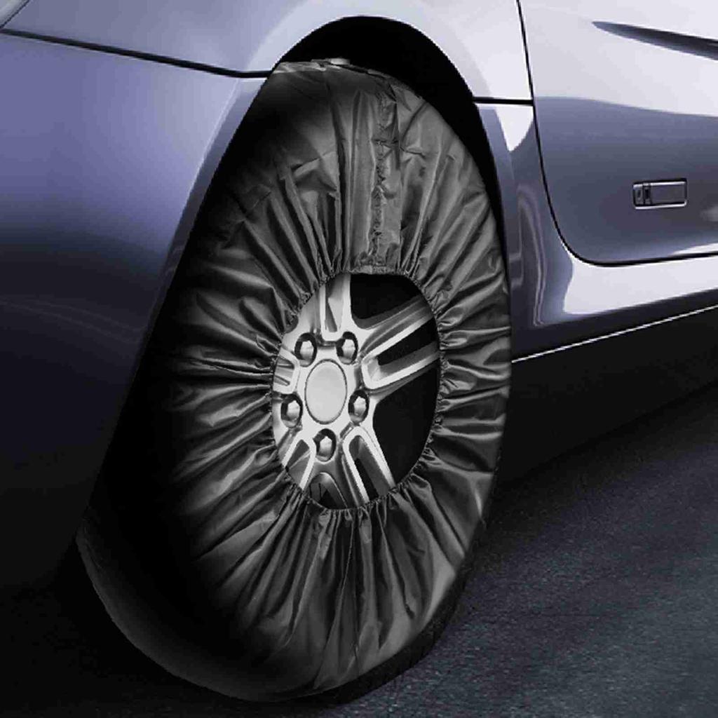 4PCS Tire Covers, Waterproof Spare Tire Covers Tough Tire Wheel Protector for SUVs RVs Trailers Trucks, Fits Tires 19