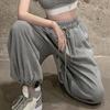 Kadınlar için eşofman sonbahar Baggy moda büyük boy spor pantolon pantolon kadın Joggers streetwear