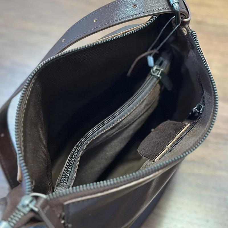 Johnature Simple Genuine Leather Women's Shoulder Bags Nature Soft Cowhide Solid Color Versatile Crossbody Bags