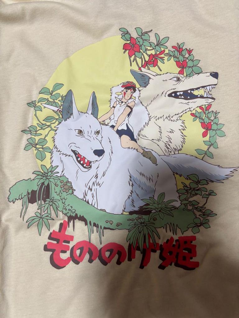 [USED] Studio Ghibli Princess Mononoke T-shirt with Tag, Anime Character