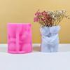 Couple Doll Silicone Mould for Flower Pots Vase Mold Concrete Cement Epoxy Resin
