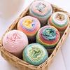 100g Rainbow Cotton Knitting Yarn 5 Strand Hand-Woven Crochet Thread for Blanket top sale