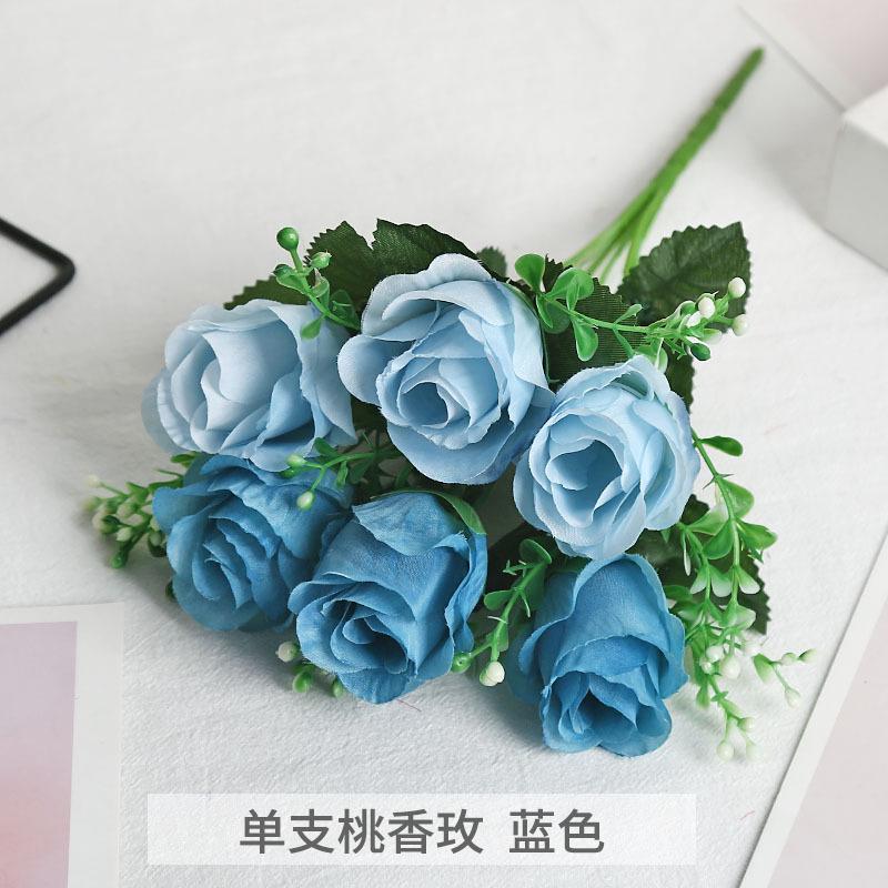 Simulated Flower Bouquet Fragrant Roses Finished Wedding Home Decoration High-end Vase Flower Arrangement Photography Props
