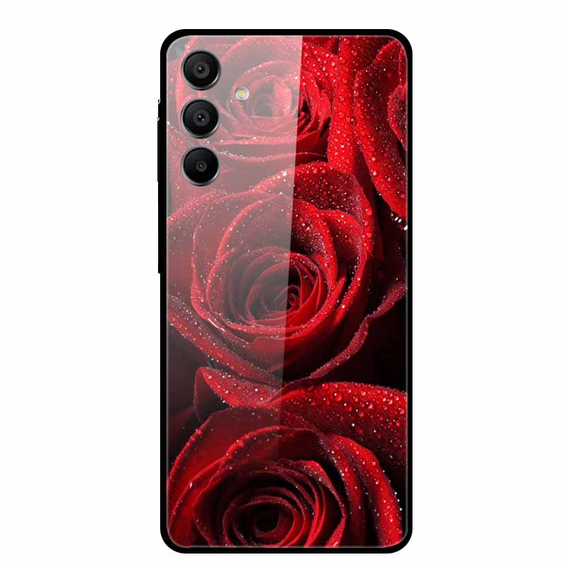 Tempered Glass Case for Samsung Galaxy A16 5G Back Cover Hard Case for SamsungA16 Phone Case Fundas Cool Protective Cute Bumper