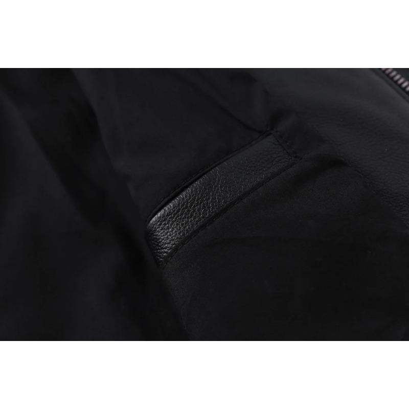 Chinese Size Men's Genuine Leather Jacket 100% Natural Cowhide Leather Coat Men Skin Clothing Autumn Spring Asian Size S-6XL