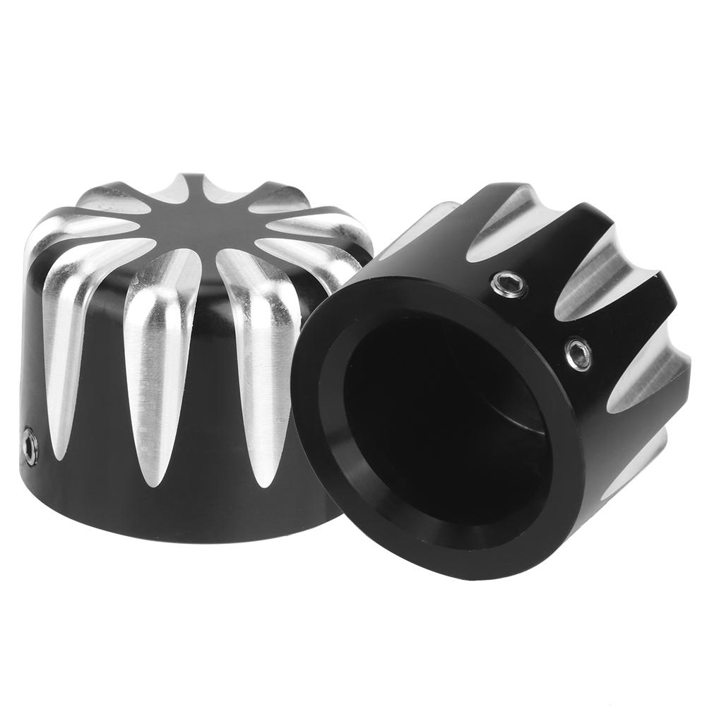 Pair of Motorcycle CNC Aluminum Axle Nut Cap Cover Water Drop Type Fit for Electra Road Glides