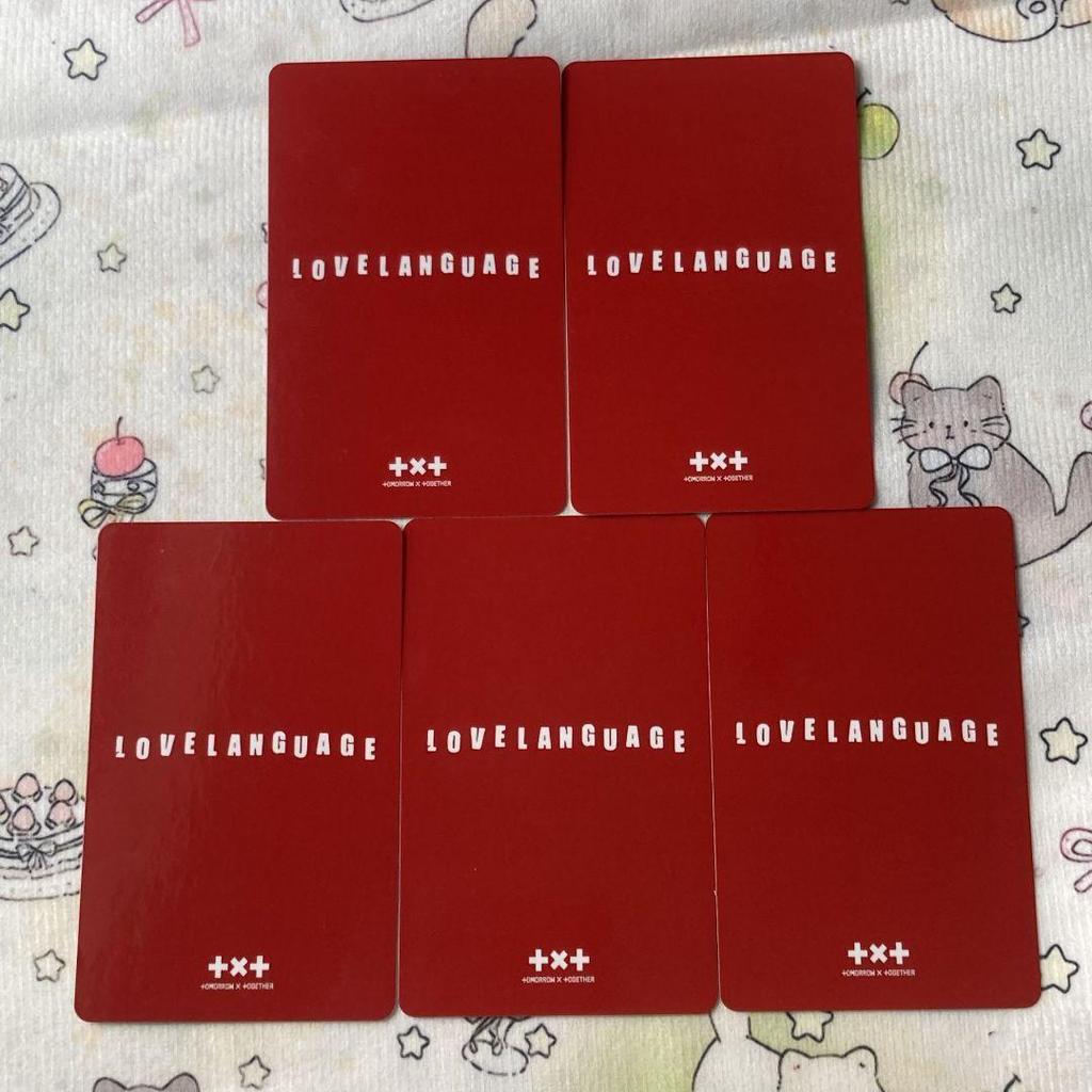 [USED] TXT LINE MUSIC Love Language Playback Trading Cards (4 Cards)