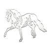 Delicate Horse Metal Cutting Dies for DIY Cards Making Journaling Decorations