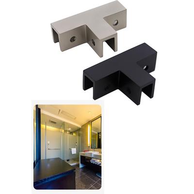 8-12mm Glass Bracket Brass Shower Door Bracket Bathroom Installation Concealed Design Modern Bathroom Decor For Bathroom Decor