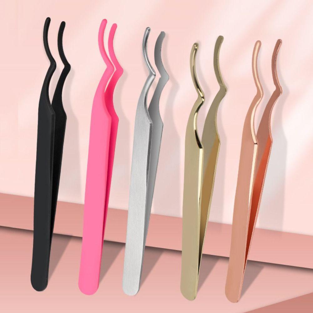 

Professional False Eyelashes Applicator Stainless Steel Eyelashes Tweezers Portable Women розы красного