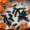 Plat 2D, 30/50 mini chauves-souris noires en acrylique - parfait pour la décoration d'Halloween et de Thanksgiving, bijoux DIY, décoration de vase, automne