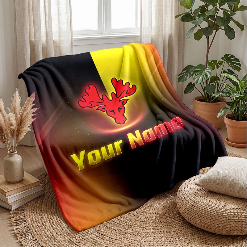 Watford FC Benutzerdefinierter Name Text Flanelldecke Fußball Logo Personalisierte Fleece-Wurfdecke Besonderes Geschenk für Sofa Schlafzimmer Zuhause