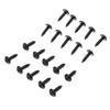 Tapping Screws, M5 X 15.8mm, 50 Pieces, 5mm Diameter, Universal Type, Cross Recessed, Repair Parts, Black