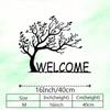 Vintage Black Metal Welcome Sign Rustproof Wall Art Home Office Decor Christmas Gift