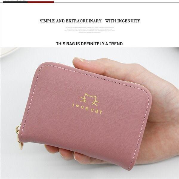 Women's Zipper Card Holder - Multi-Card Slot, Large Capacity, Mini Coin Purse