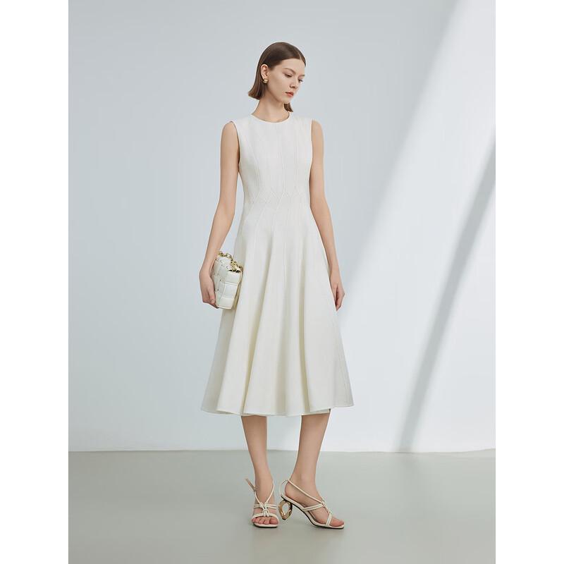 LANGZI French Elegant Sleeveless A-Line Midi Dress