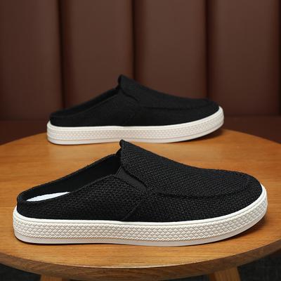 Canvas Shoes Men's Summer Casual Lazy One Pedal and Half Drag Men's Old Beijing Lasagna Cloth Shoes Trendy Shoes Men