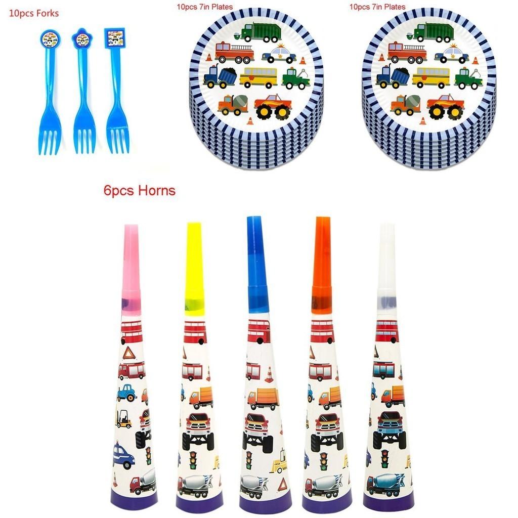 Engineering Car Party Supplies For Kids Birthday Celebration**