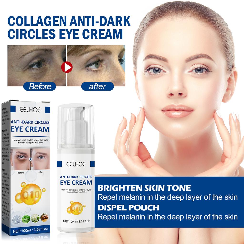 EELHOE Eye Anti-Wrinkle Cream Fades Fine Lines Anti Dark Circles Eye Serum Remove Eye Bag Puffiness Anti-Aging Firmness Eye Care
