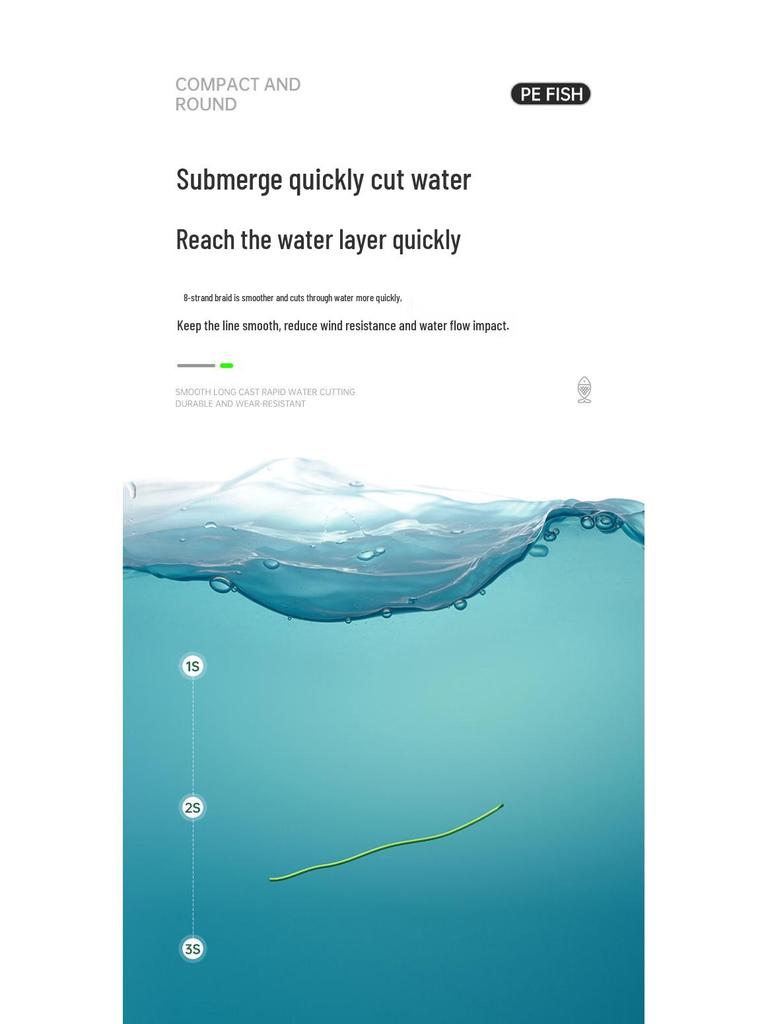121 Sinking Dyneema 12+1 Braid Core PE Line, Strong Tensile Strength, Super Long Cast, Smooth, Blackfish Lure Fishing Line