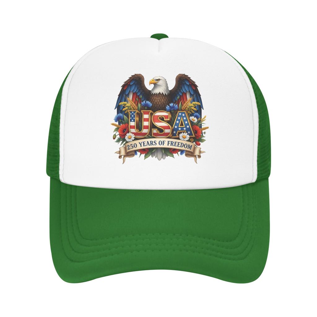 Years of Freedom Mesh Baseball Cap Adult Sport Sun Caps Independence Day Hats Adjustable Summer Trucker Caps