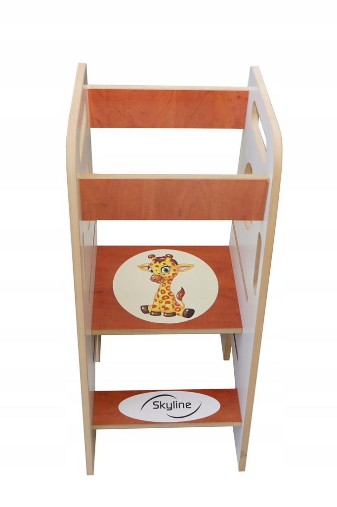 Kitchen Helper For Children Solid Adjustable White Polish