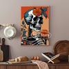 Vintage Floral Skeleton Skulls Pop Art Posters and Prints Canvas Painting Wall Picture for Living Room Home Decoration Cuadros
