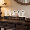 Halloween Office Decor Dancing Witch Countdown Table Ornament, Rustic Wooden Home Unique Holiday Calendar for Party Centerpiece, Spooky Haunted House