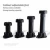 4 Pieces Adjustable Cabinet Wardrobe Closet Feet Bathroom Kitchen Chair Sofa Table Desk Nightstand Support Legs
