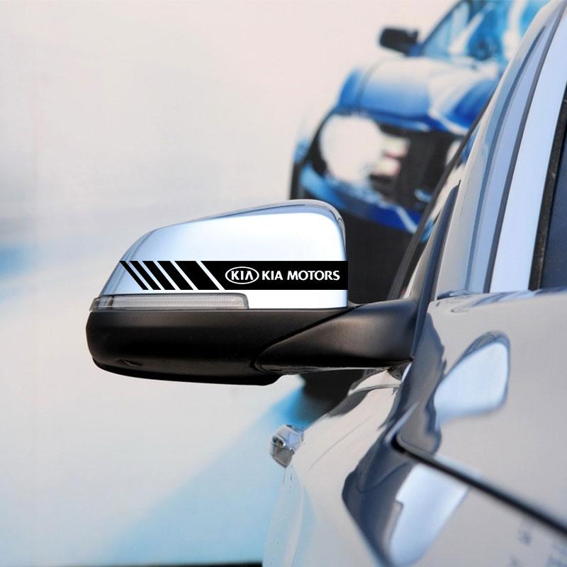 Car Rearview Mirror Vinyl Waterproof Decals Decor Rear View Mirror Sticker For Kia Rio Ceed Sportage Cerato Soul Sorento K2 K5 Flip Car Accessories