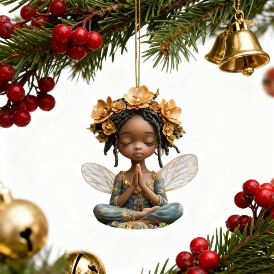 Yousheng 2D Acrylic Jesus Christ Ornament Car Rearview Mirror Hanging Decor Auto Interior Religious Gift for Christian Retro Faith Accessories