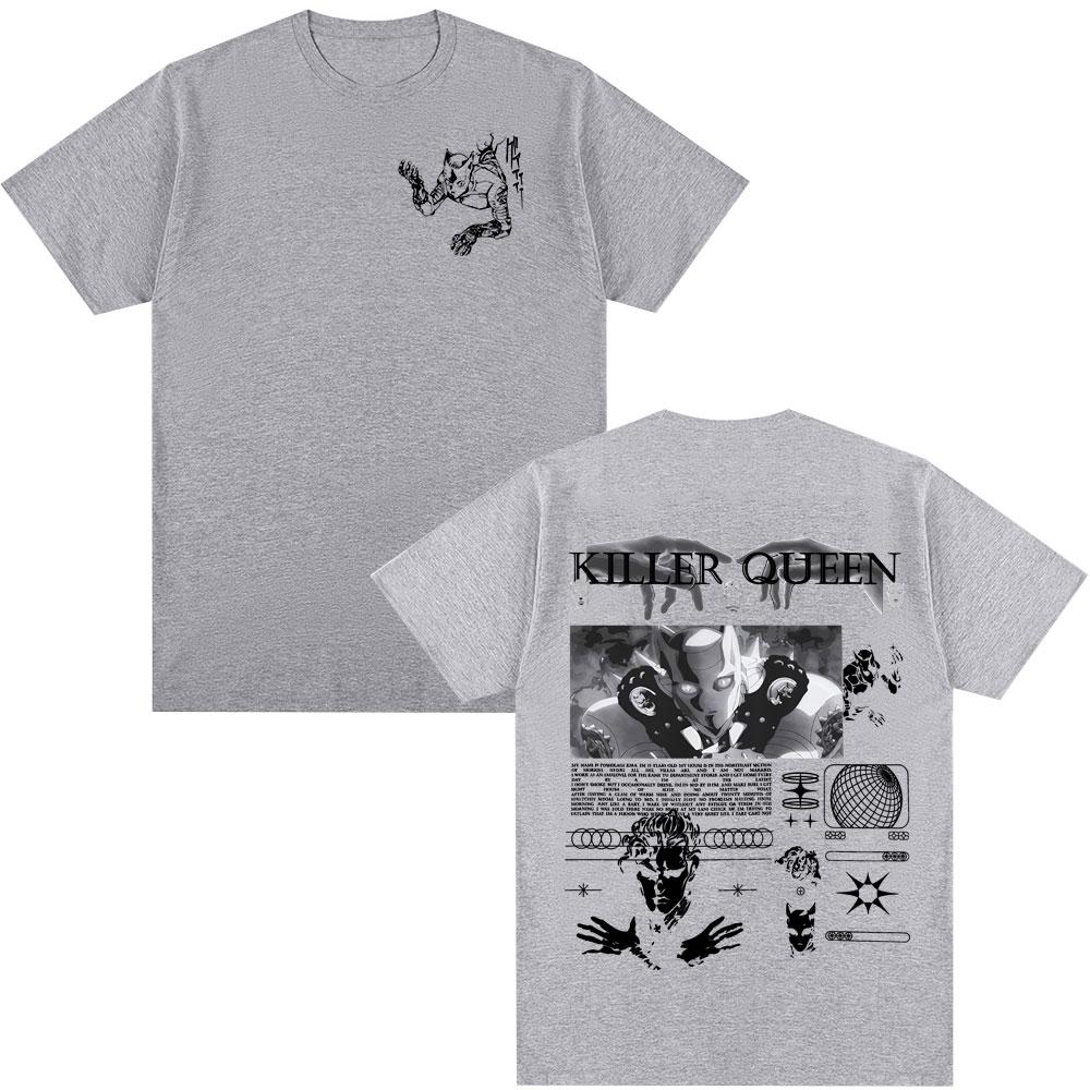 

2026 New Anime Jojo Bizarre Adventure Unisex TShirt Killer Queen Graphic T Shirts Unisex Casual 100 Cotton Short Sleeves Tshirts 4XL