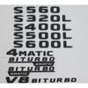 Trunk Black Emblems Badges For Mercedes Benz W222 S320L S350L S400L S420L S450L S500L S550L S560L S580L S600L S650L S680 4MATIC