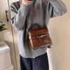 Borsa da Donna in PU Borsa a Tracolla Borsa a Mano Retrò Borsa a Messaggero alla Moda Borsa per lo Shopping e gli Appuntamenti Borsa a Spalla Autunno Inverno Rossa