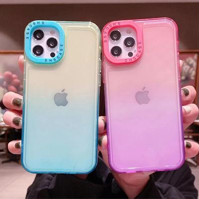 Husă de telefon transparentă cu gradient antișoc pentru Iphone 14 13 Pro Max 12 11 Pro Max Xr Xs X 14plus 13 Husă din spate transparentă, moale