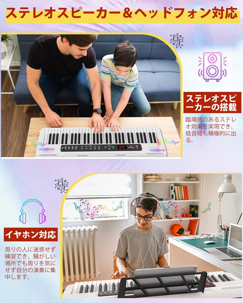 Electronic Piano Electronic Keyboard 61 Keyboard Keyboard Piano 60 Demo Songs 200 Tones 200 Rhythms Electronic Keyboard with LCD Display Beginner
