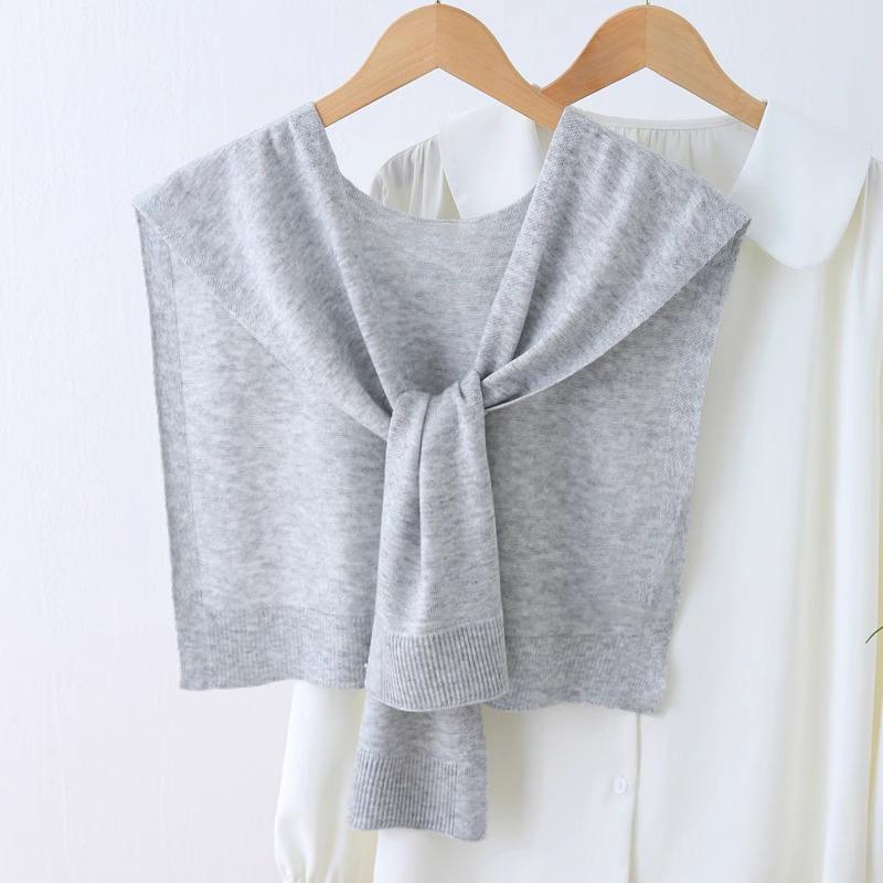 Trendy Korean Style Women's Air-Conditioned Knitted Shawl – Red Sleeveless Vest for All Seasons with Neck Protection
