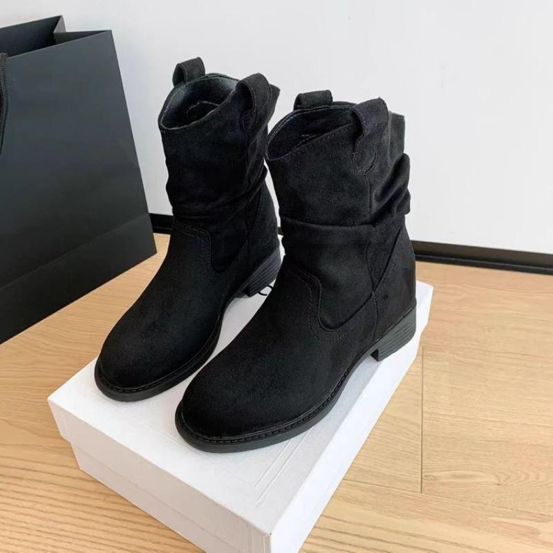 

Chunk-heeled Shoes, Height-increasing Boots, Short Boots, Women s Shoes, New Martin Boots 35 чёрный