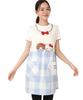 ON NISHIKI Monchhichi Hello Kitty Apron for Nursery Side Character Apron Teachers, Women's, Adults, Appliqué, Embroidered, Buttons, Quick-Drying,