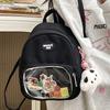 Japanese Ins Transparent Bar Pain Bag Backpack College Girl Summer New College Student Mini School Bag