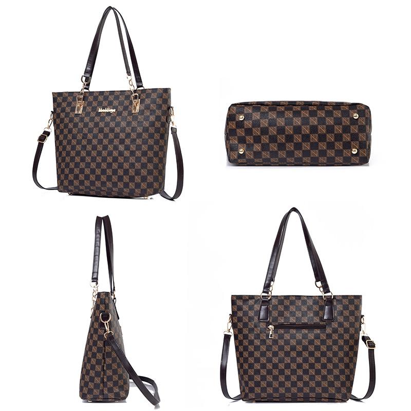 Large Capacity Bag Women's New Child and Mother Multi-piece Set Portable Women's Bag Popular Printing Single Shoulder Oblique Span Tote Bag