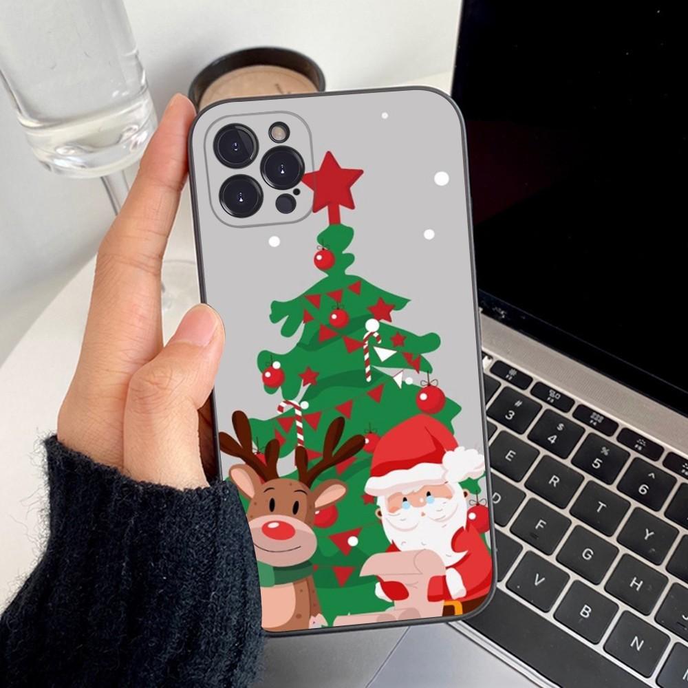 Weihnachts-Cartoon-Neujahrs-Handyhülle Für iPhone 15 14 11 12 13 Mini Pro XS Max Hülle 6 7 8 Plus X XR SE 2020 Funda Schale